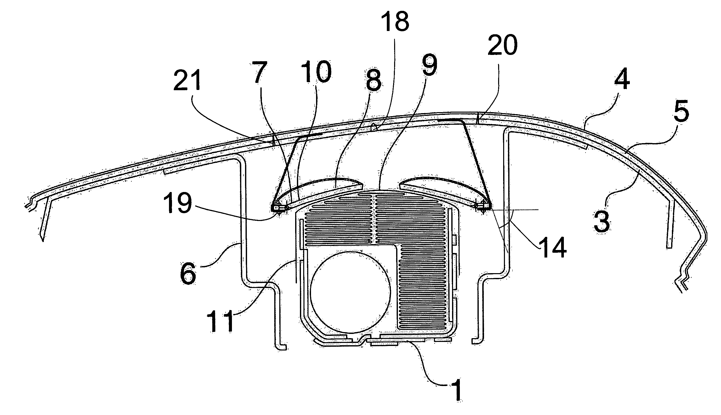 Pull-back mechanism for a covering flap of an air bag system