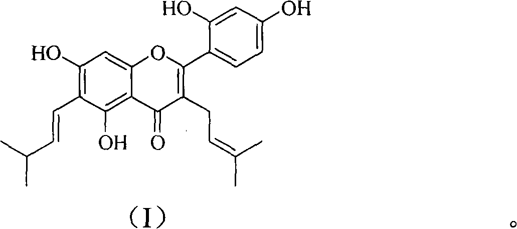 Application of isopentene group flavonoid compound used as pancreatic lipase inhibitor