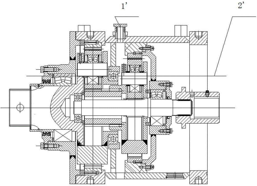 Ventilating structure for hard rock cutting speed reducer