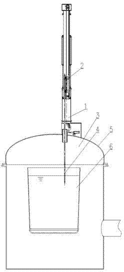 Vacuum temperature measurement sampling system and operation method thereof