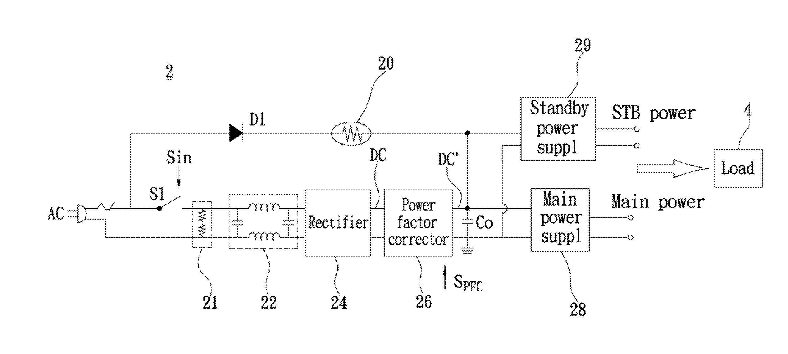 Power apparatus and method of supplying power