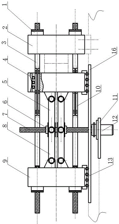 A mold clamping mechanism of an injection molding machine driven by a diamond-shaped connecting rod and a double-wire screw