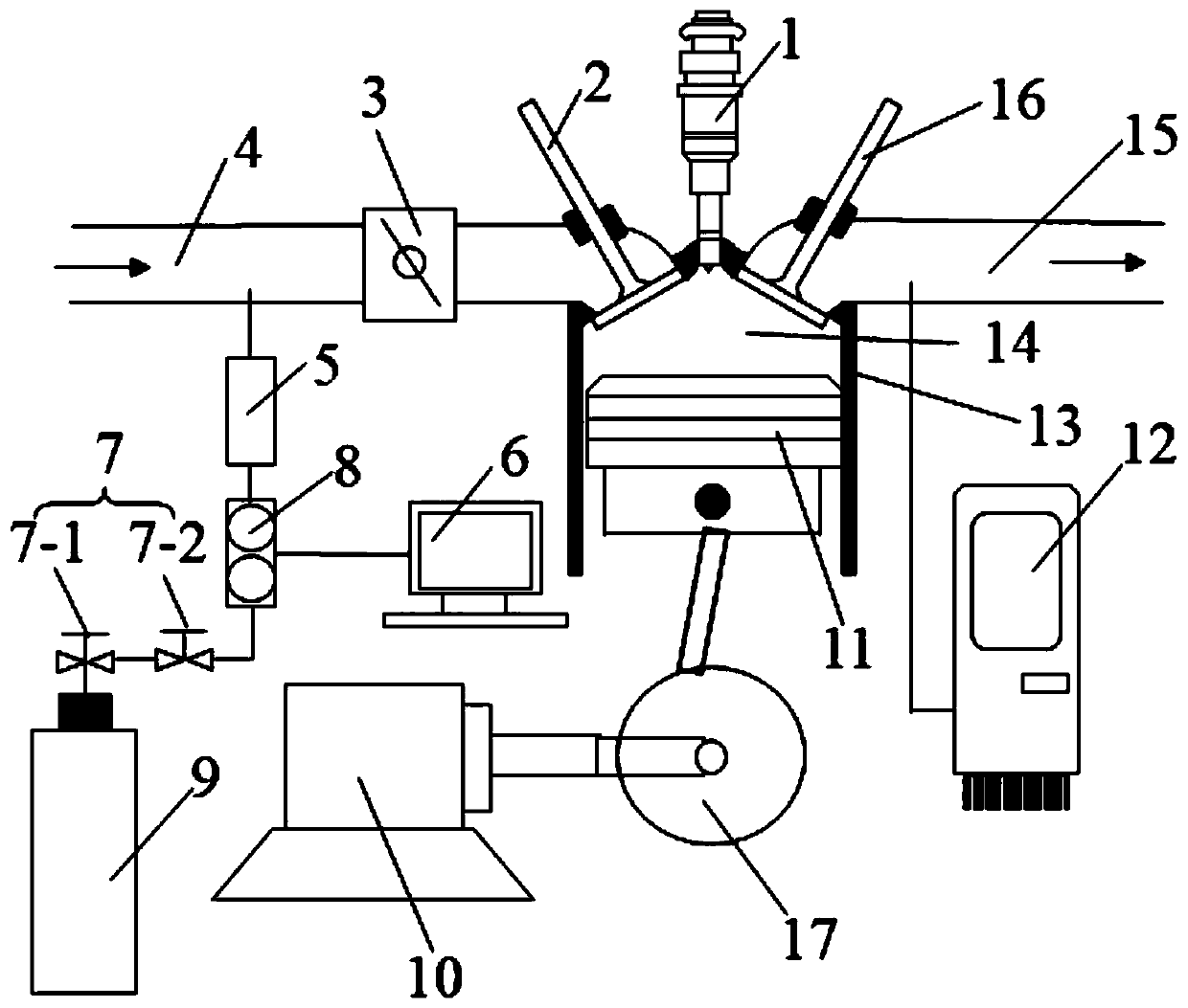 Test system and method for capture rate and scavenging efficiency of two-stroke engine
