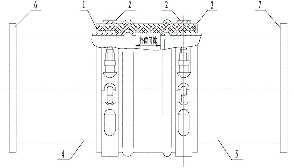 Connection structure for air flue pipe on airplane