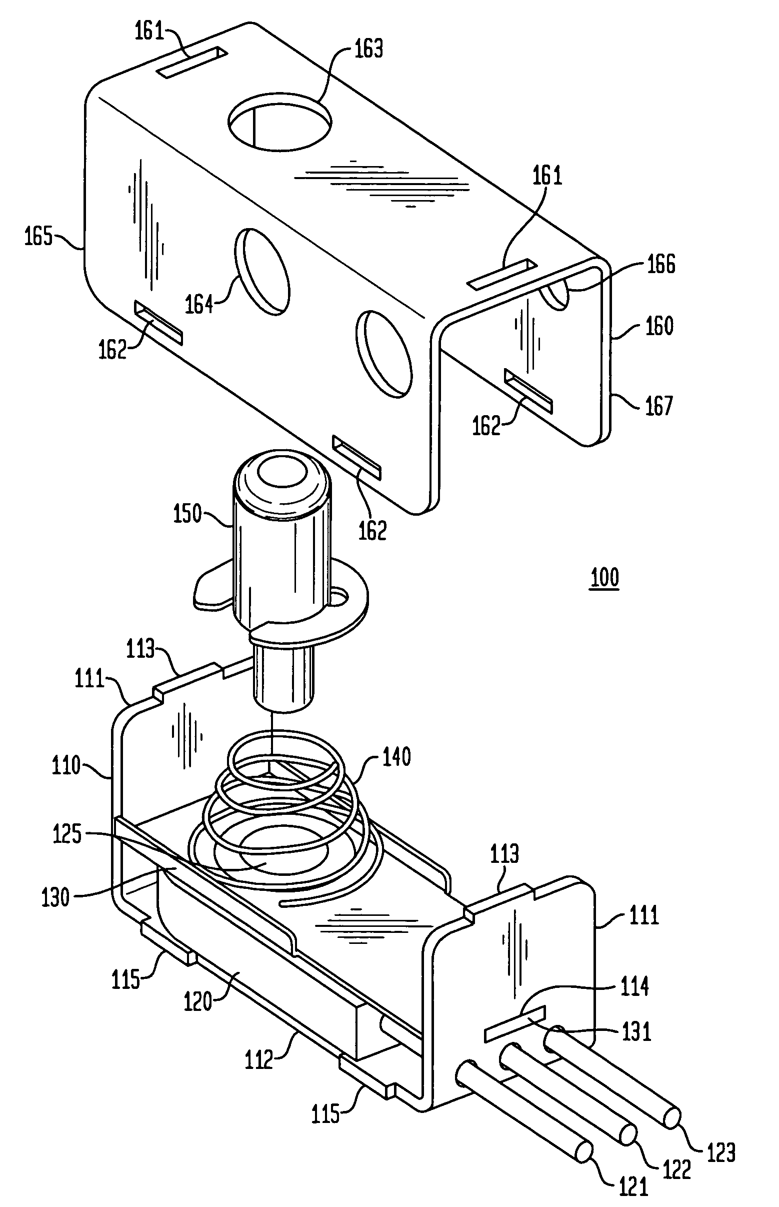 Device limit switch with low pre-travel and high overtravel