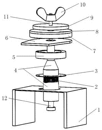 Viscose glue solidification apparatus of annular piezoelectric transducer