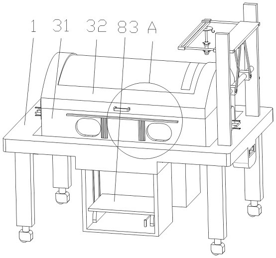 Movable newborn clinical intensive care equipment