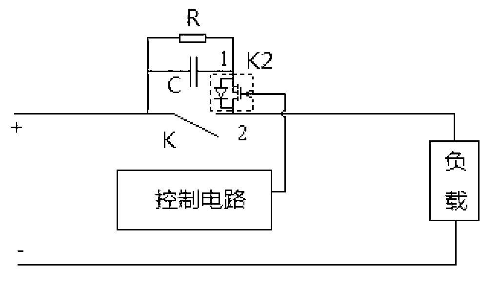 Arc-control device comprising controllable switch and arc-control method of direct-current mechanical switch