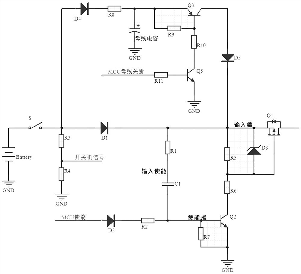 Bus discharge control method for quick restart of power supply