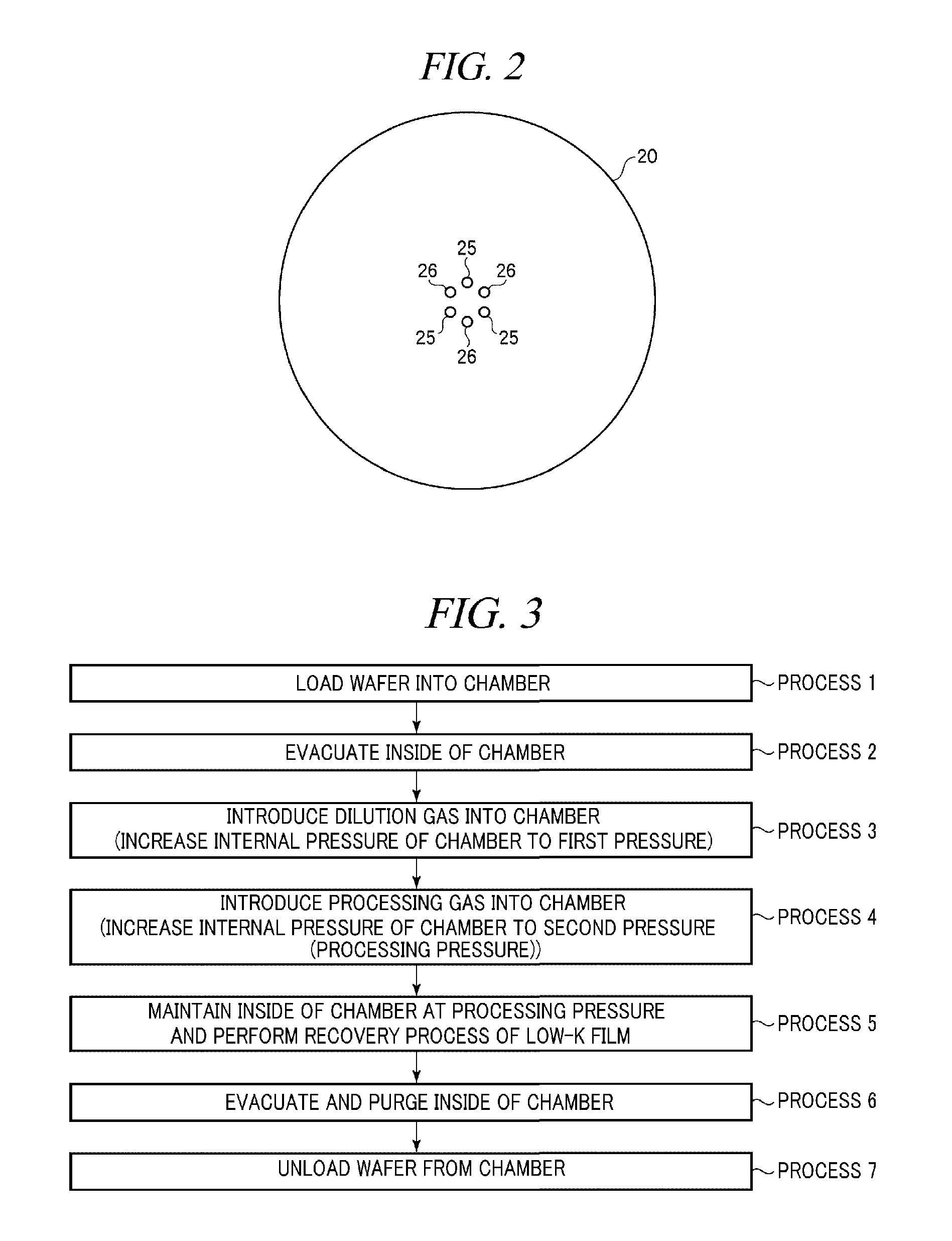 Processing method for recovering a damaged low-k film of a substrate and storage medium