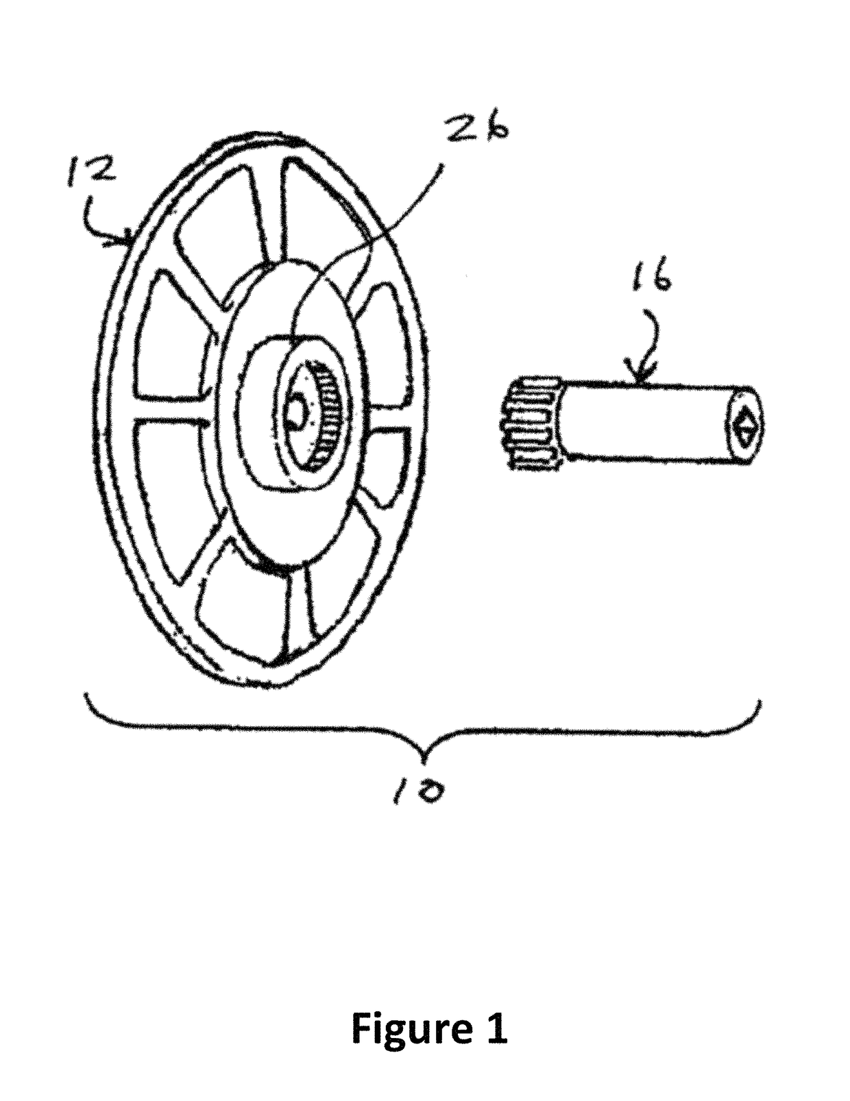 Torque wrench adaptor system for a railcar hand brake