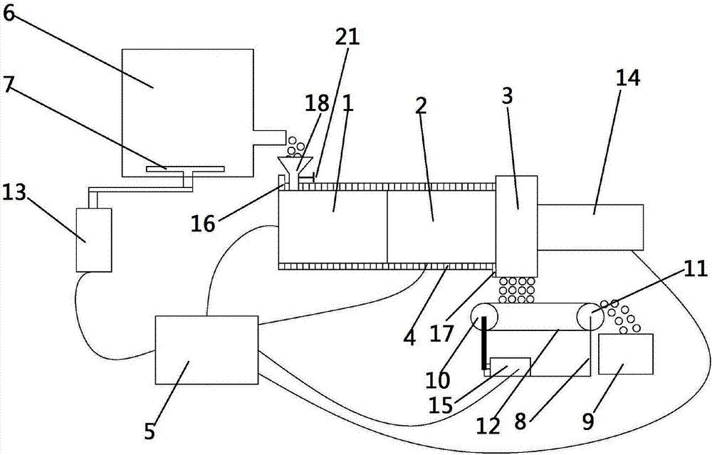 Water polluted bottom mud high-performance modifier granulation apparatus and granulation method