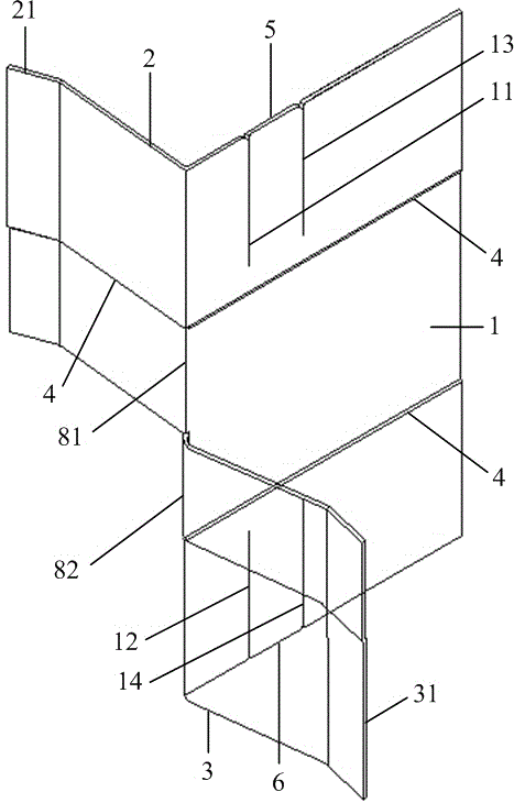 T-shaped assembling part for plates