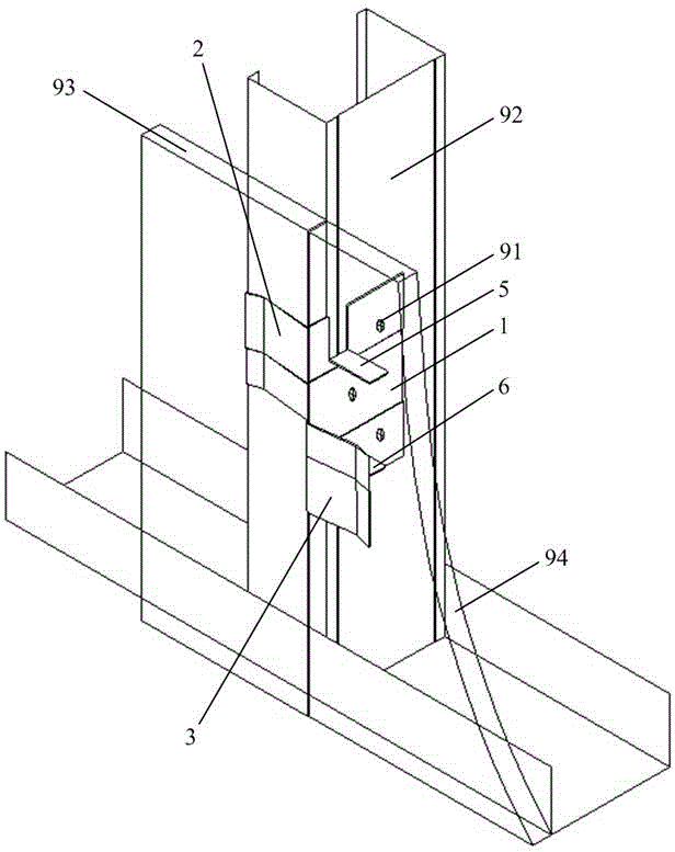 T-shaped assembling part for plates