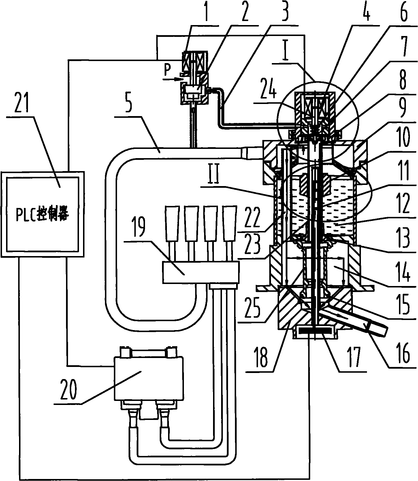 Electronic metering device for milking in constant volume
