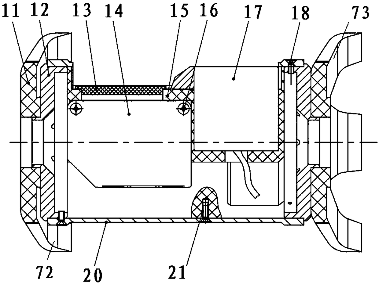 Method for detecting thickness of non-metallic coating on inner wall of small-aperture long-distance pipeline