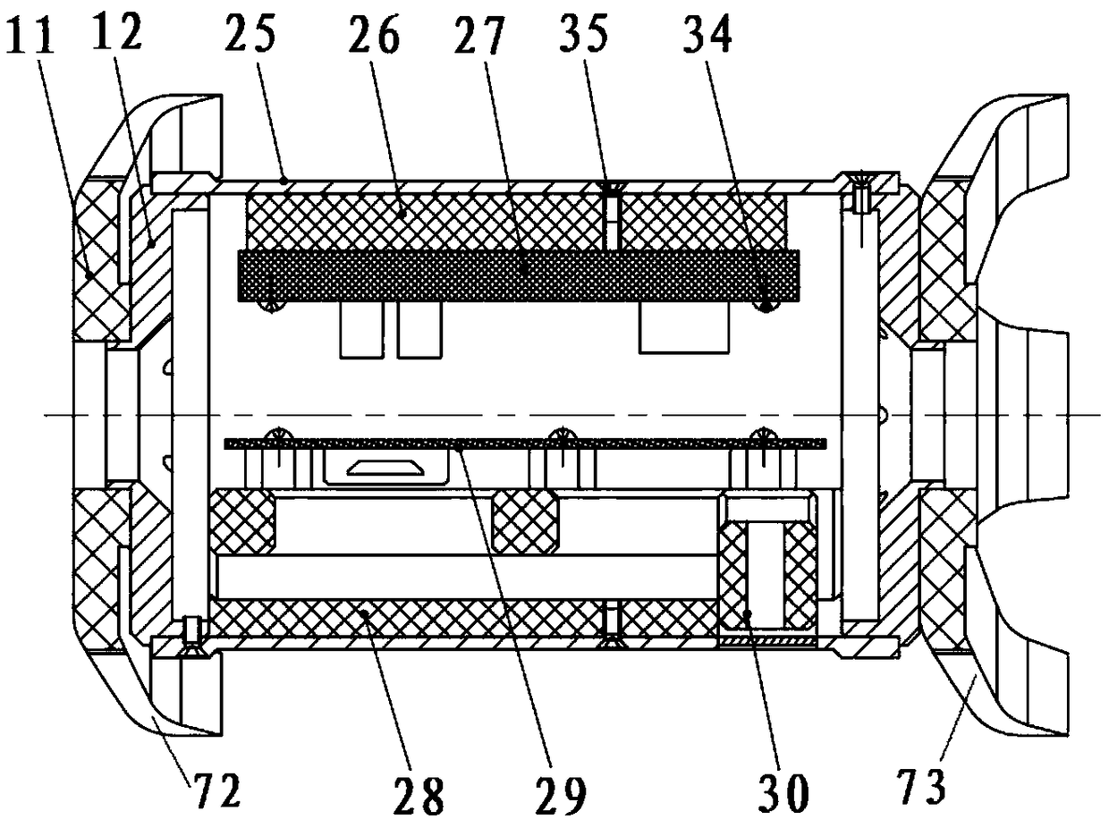 Method for detecting thickness of non-metallic coating on inner wall of small-aperture long-distance pipeline