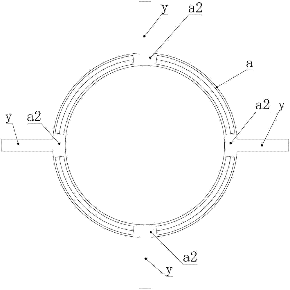 Assembled annular pedestrian overpass transfer bracket