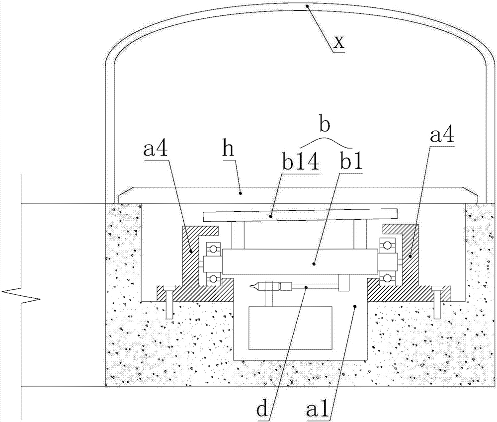 Assembled annular pedestrian overpass transfer bracket