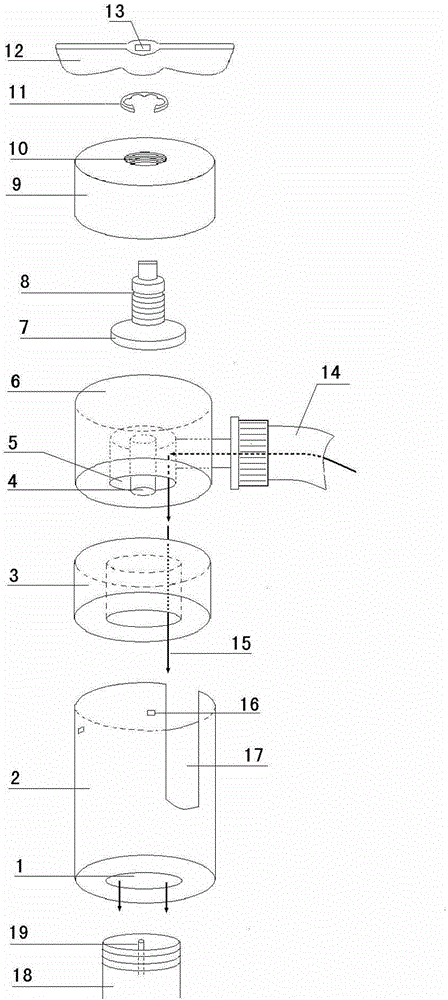 Handle screwing type American valve joint