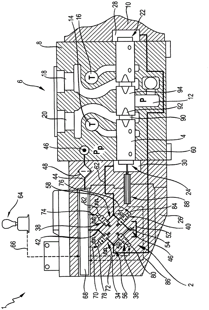 Hydraulic auxiliary valve device and hydraulic valve device with the hydraulic auxiliary valve device