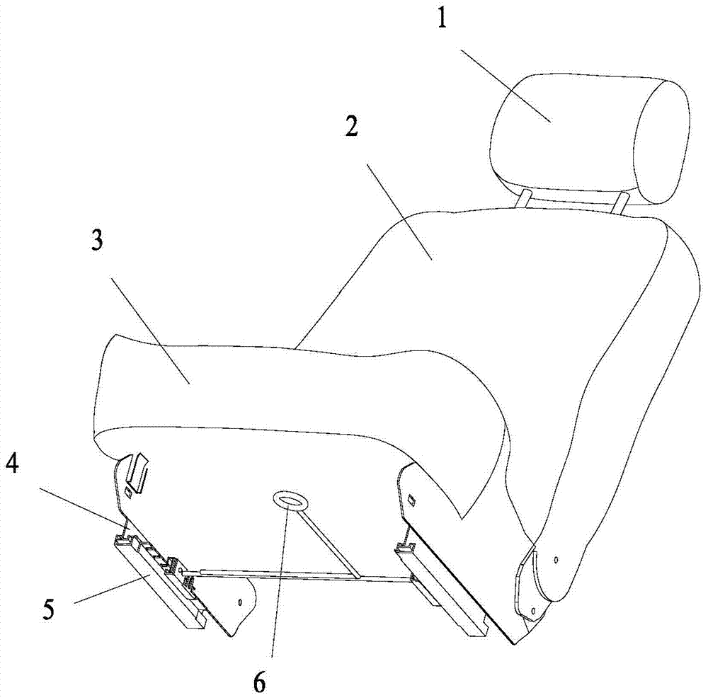Sliding chair capable of preventing whiplash injury through self-adaptation in rear-end collision