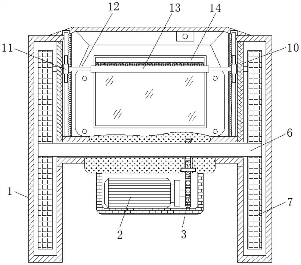 Convex groove transmission principle-based monitor cleaning device