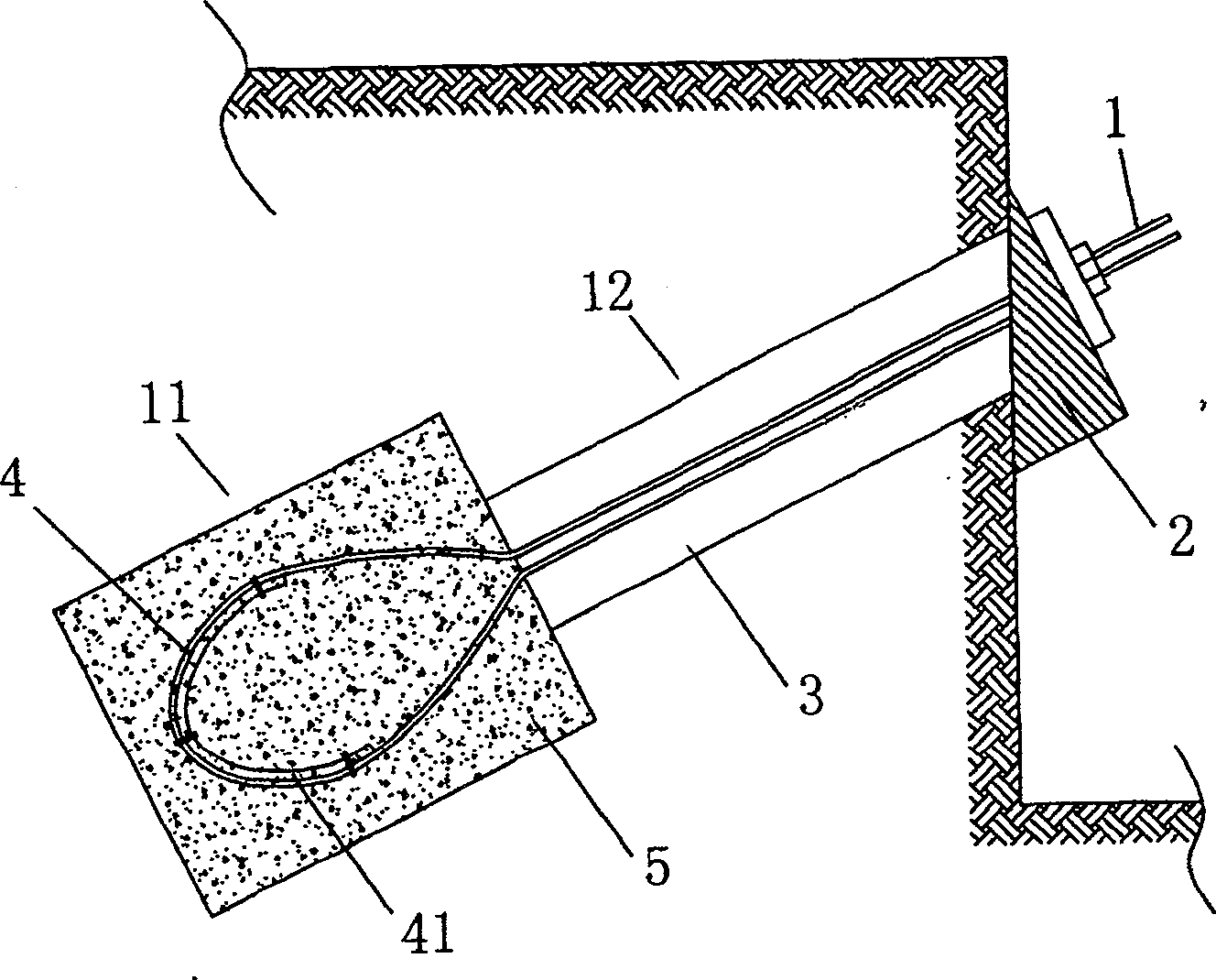 Rotating anchor rod of a rod and construction method thereof
