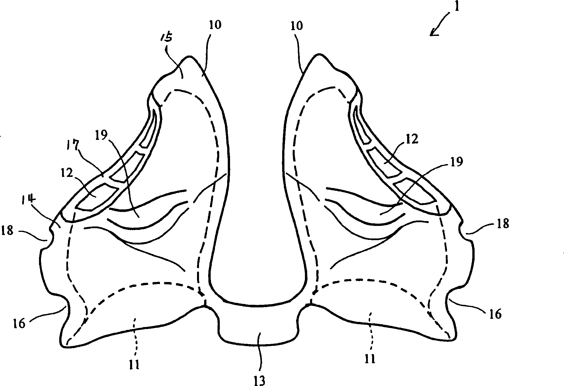 Nasal mask with hollow tube