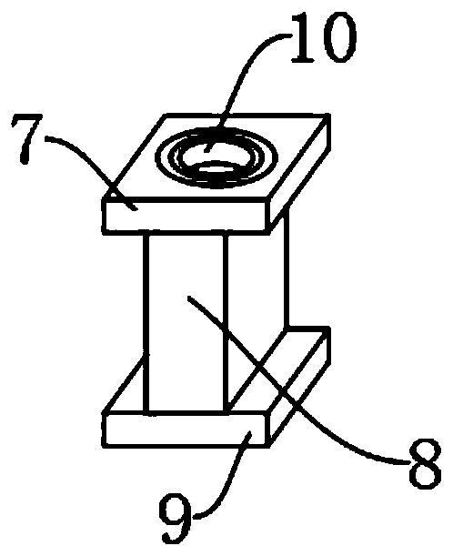 Supporting and fixing device used for edge covering mould