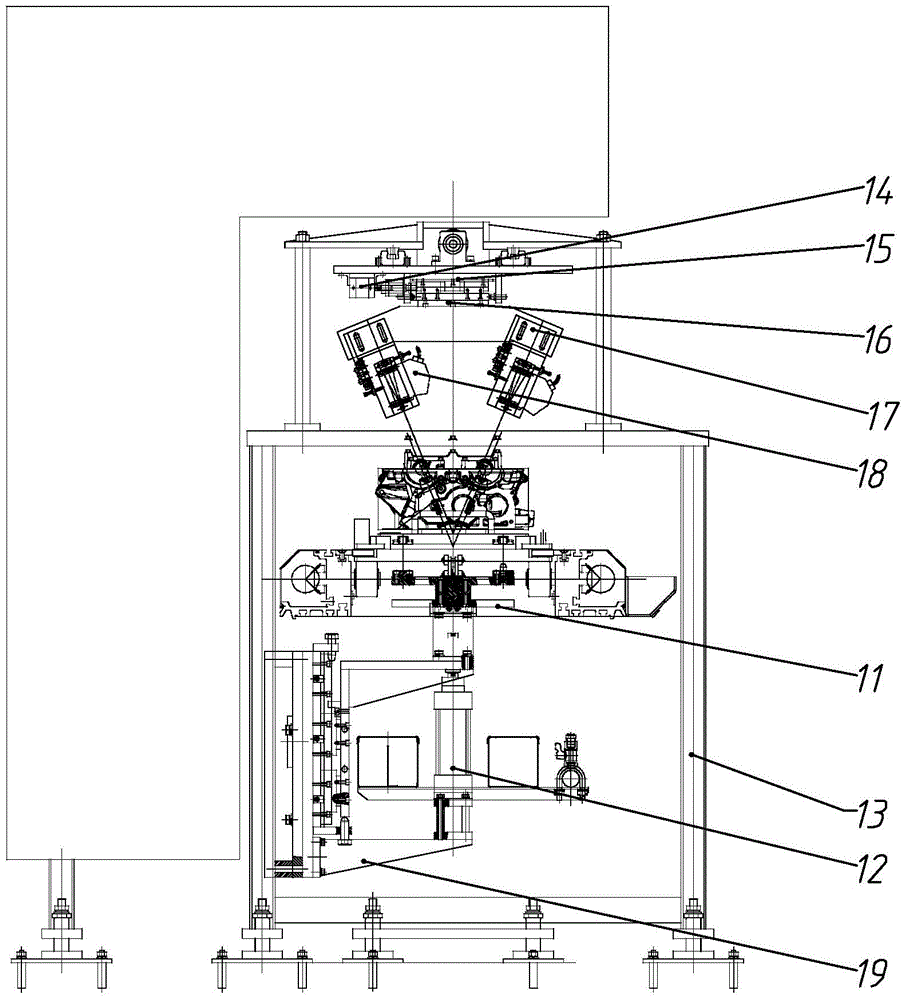 Laser measuring machine of cylinder cover valve collet