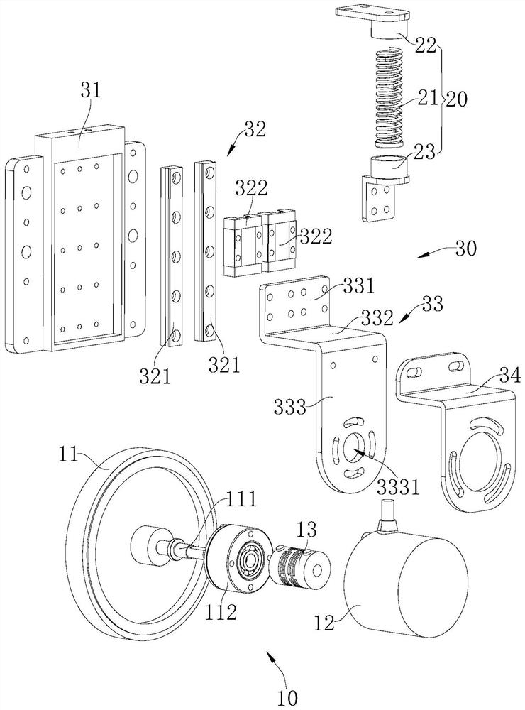 Robot capable of automatically working according to planned path and displacement measuring mechanism thereof