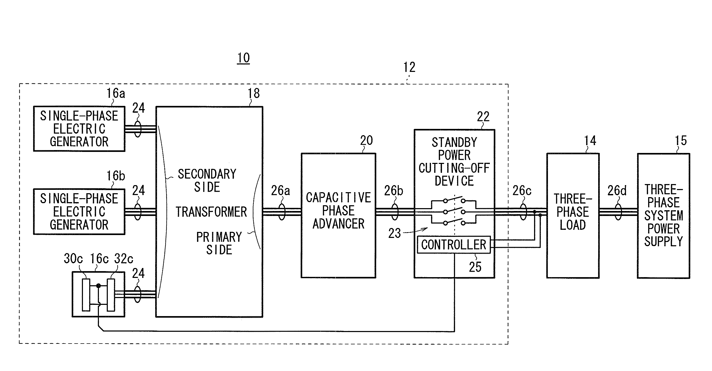 Single-phase to n-phase converter and power conversion system