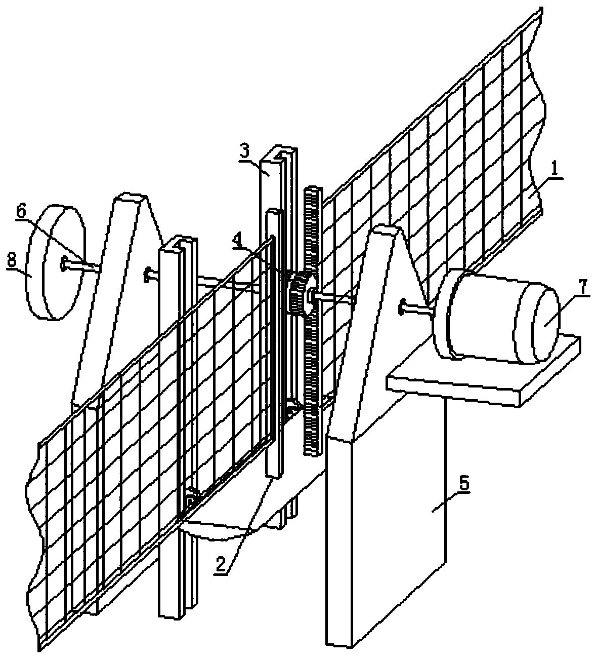 A floating raft type river garbage collection device