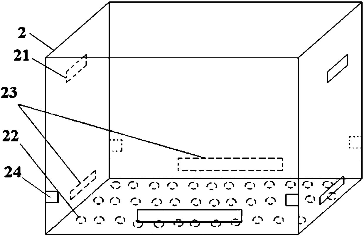 Acid cylinder for soaking laboratory glassware in ventilating chamber