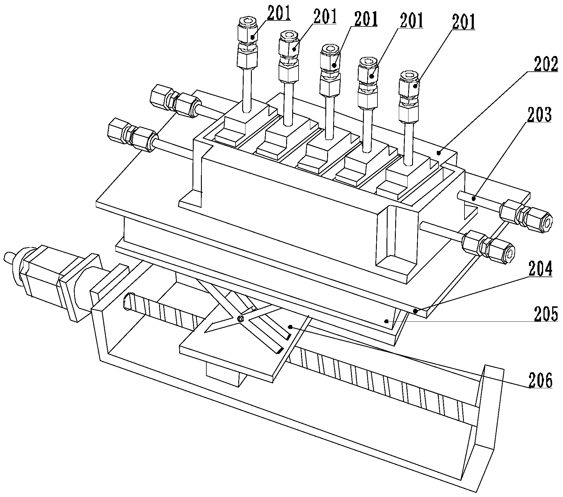 Detachable nozzle and device for manufacturing atomic layer deposited film
