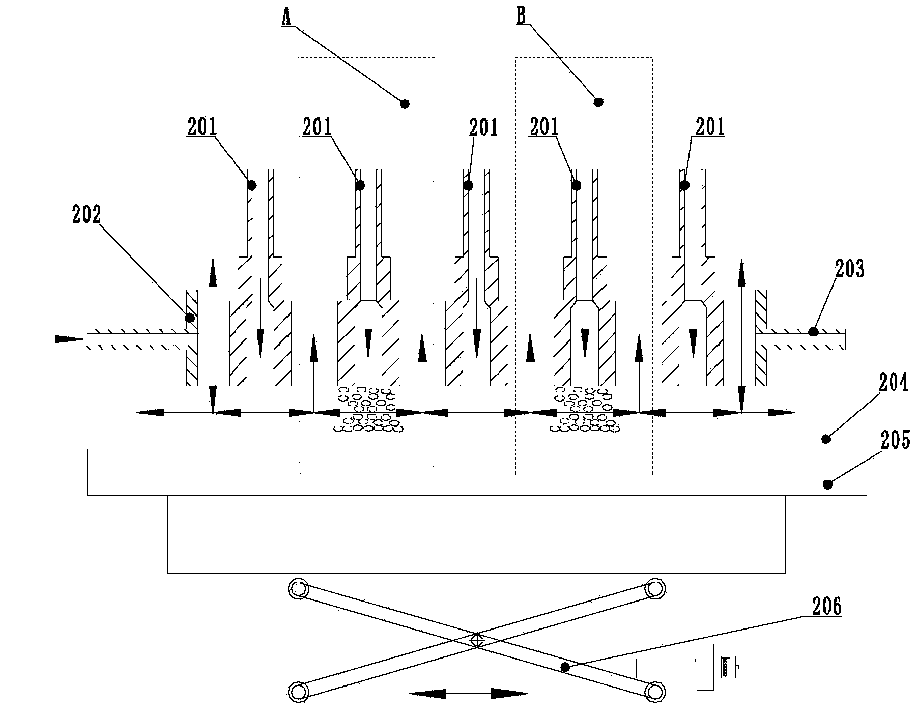 Detachable nozzle and device for manufacturing atomic layer deposited film