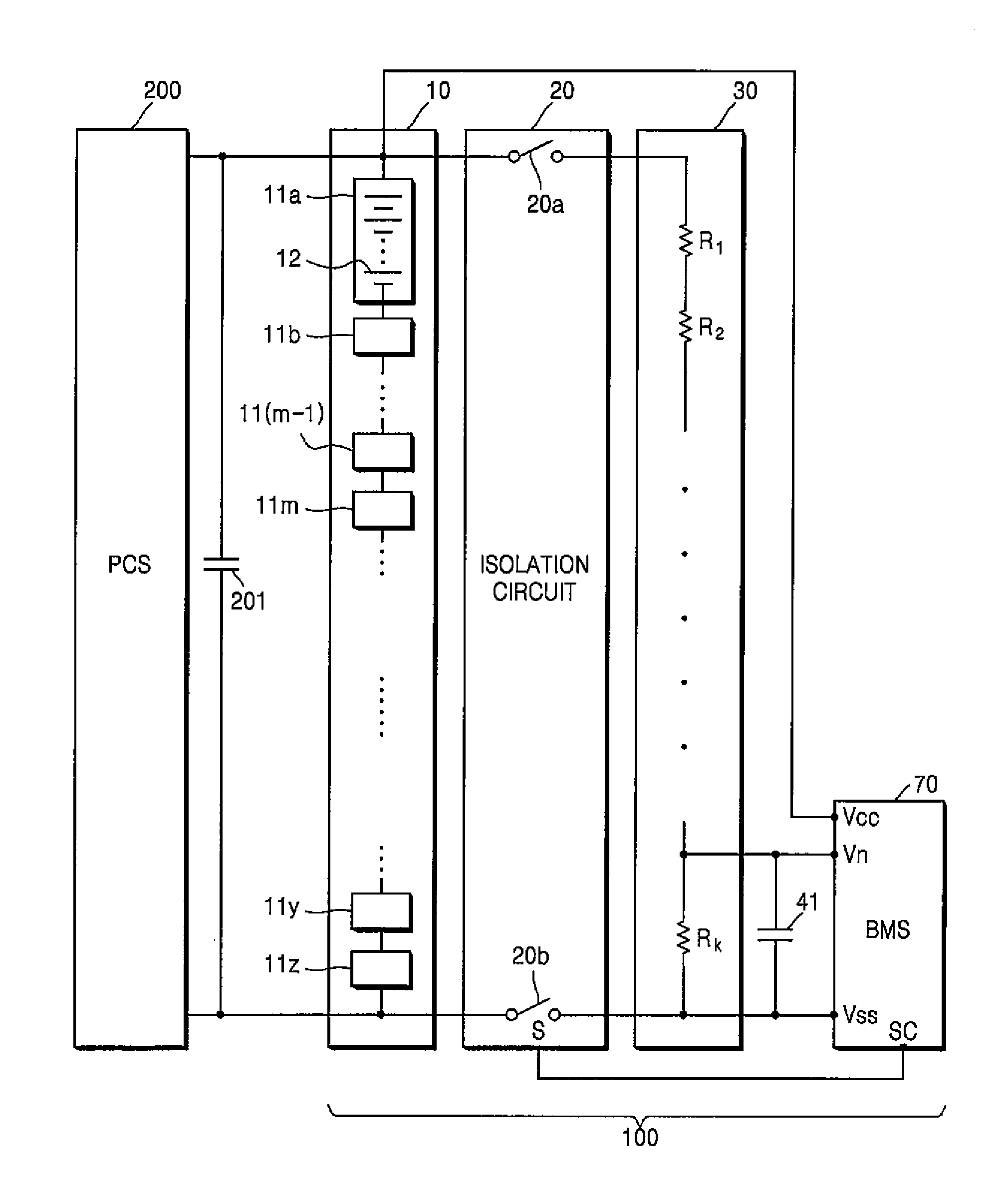 Battery pack, method of measuring voltage of the battery pack, and energy storage system including the battery pack