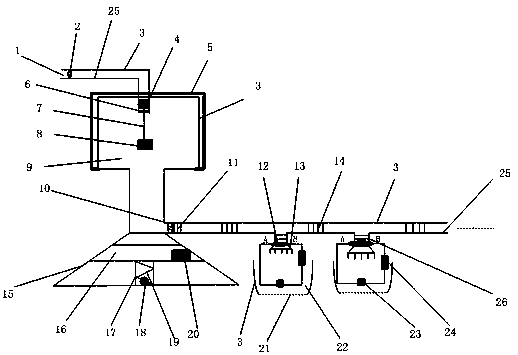 Peripheral circuit control based automatic flower watering device