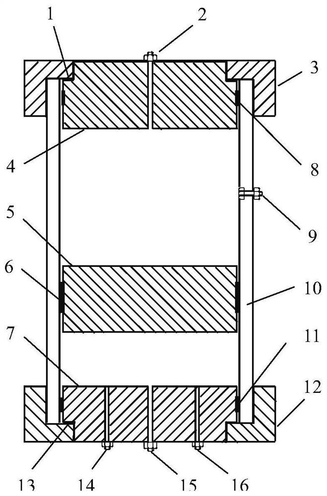 A device and method for measuring radial flow oil-water relative permeability of conglomerate full-diameter core