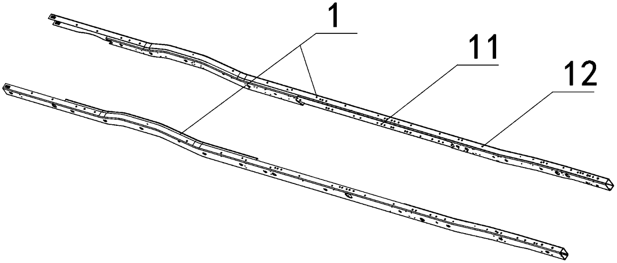 Passenger car frame structure