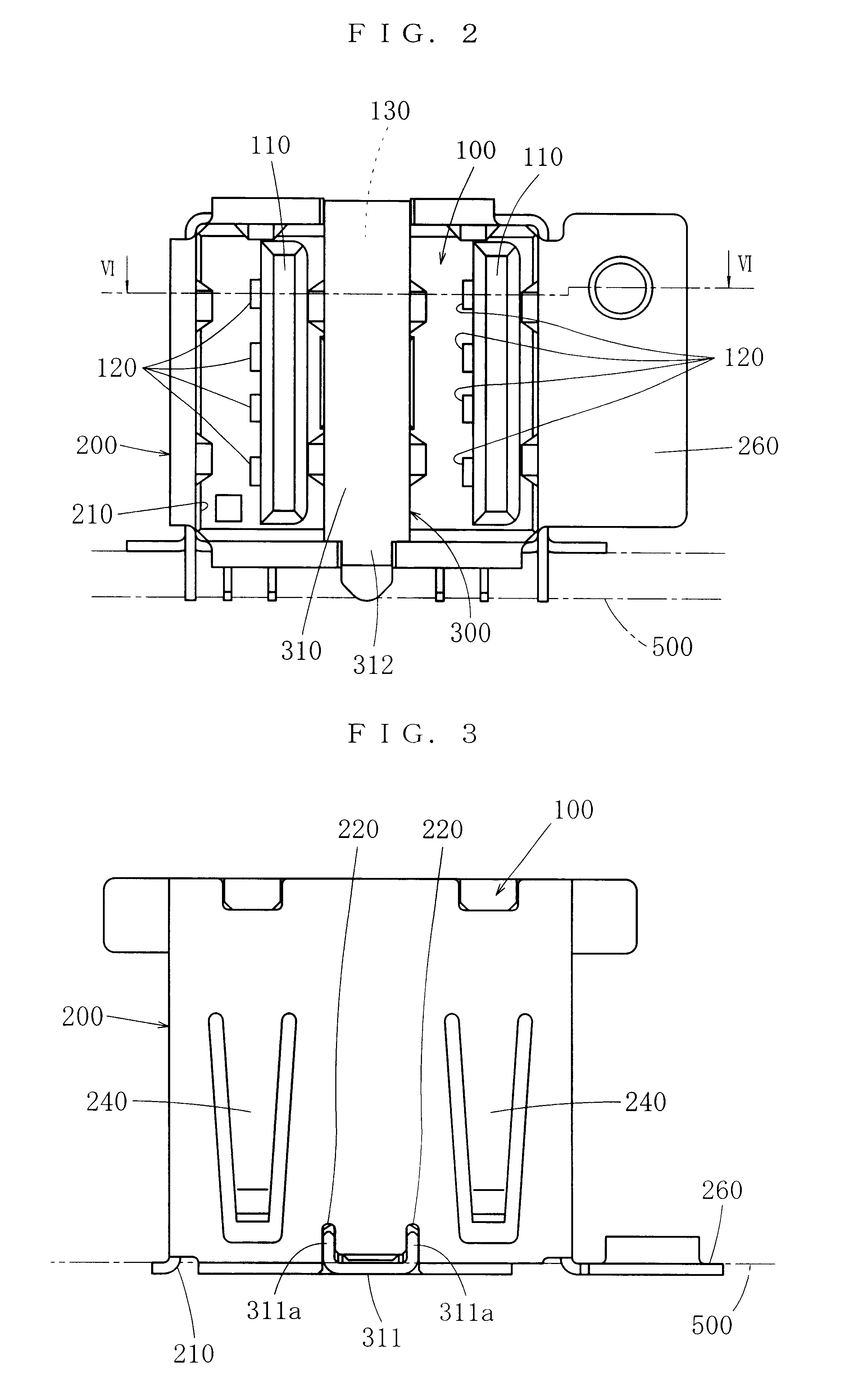 Electric connector having conductive inner and outer shells securely fastened to each other