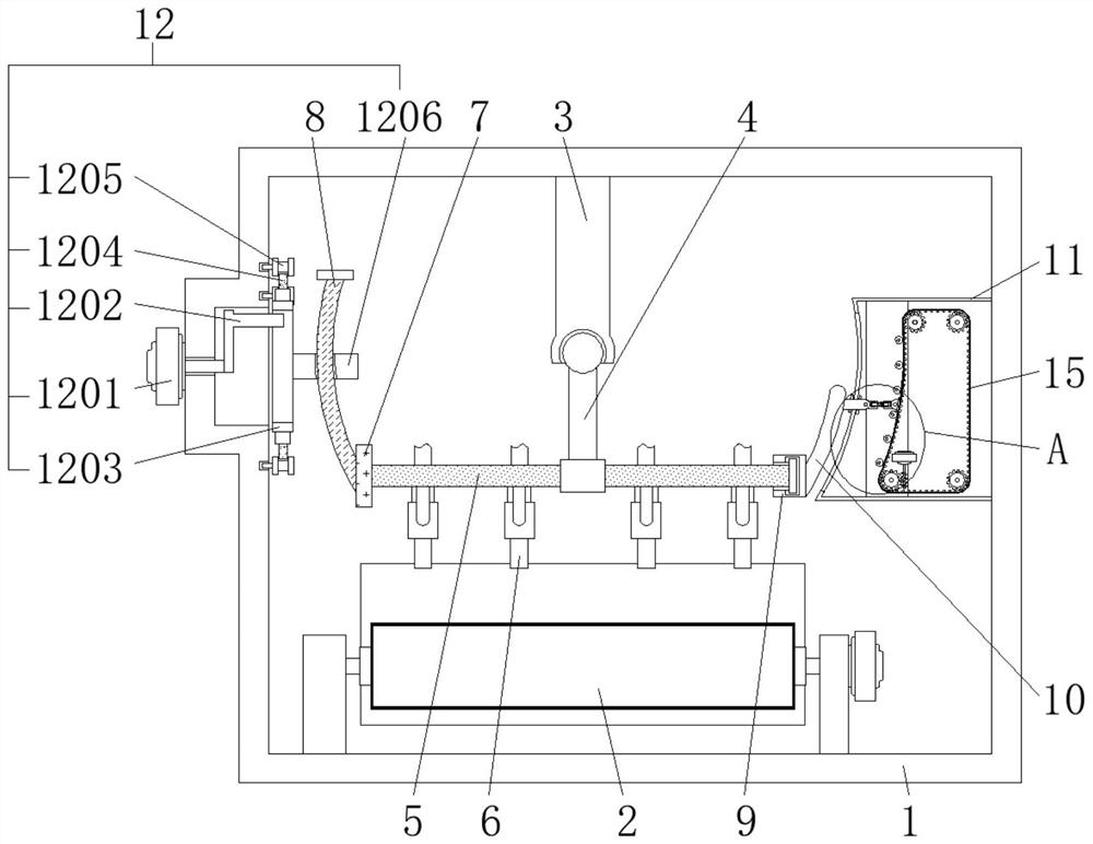 Sand blasting machine capable of controlling steering of spray heads in multi-degree-of-freedom