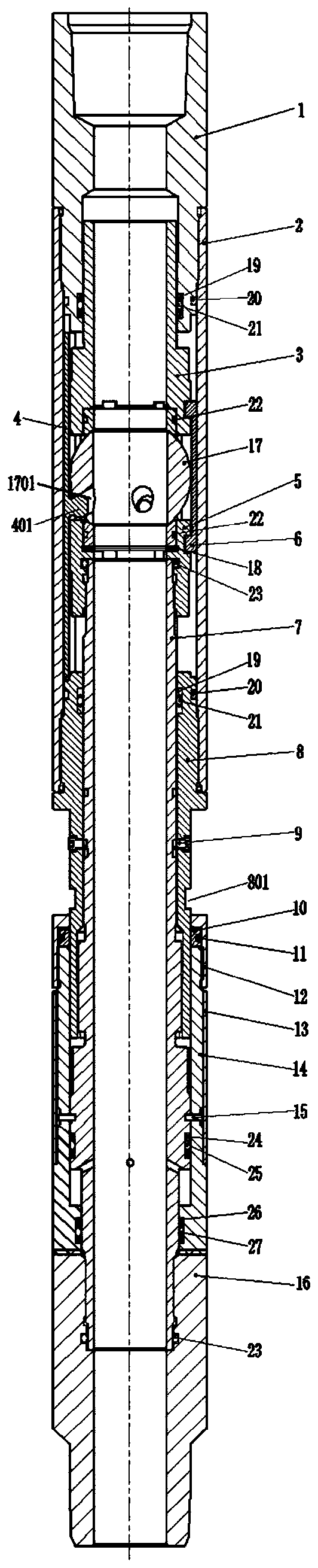 Single-stroke oil tube pressure testing valve