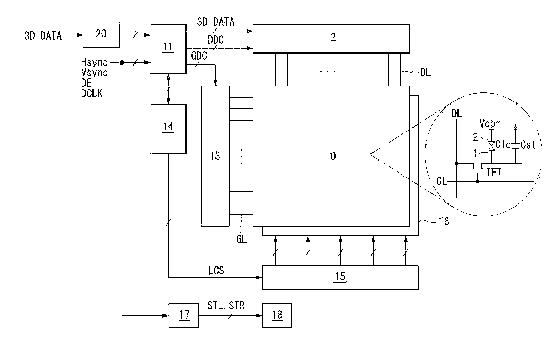 3D image display device