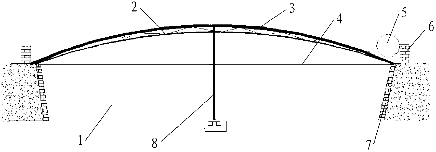 Groove-type solar greenhouse and method for constructing same