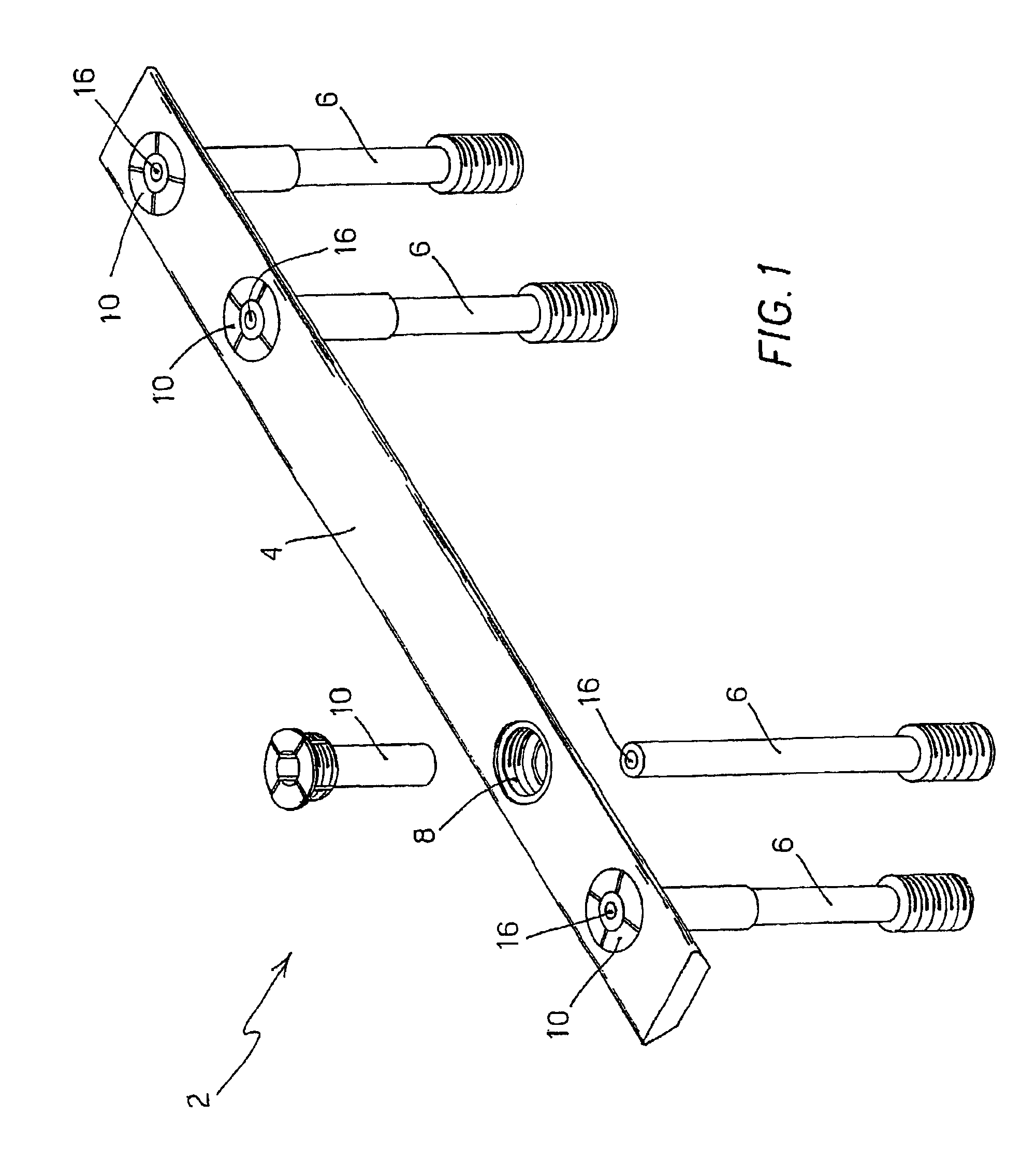 Device for fixing bone sections separated because of a fracture