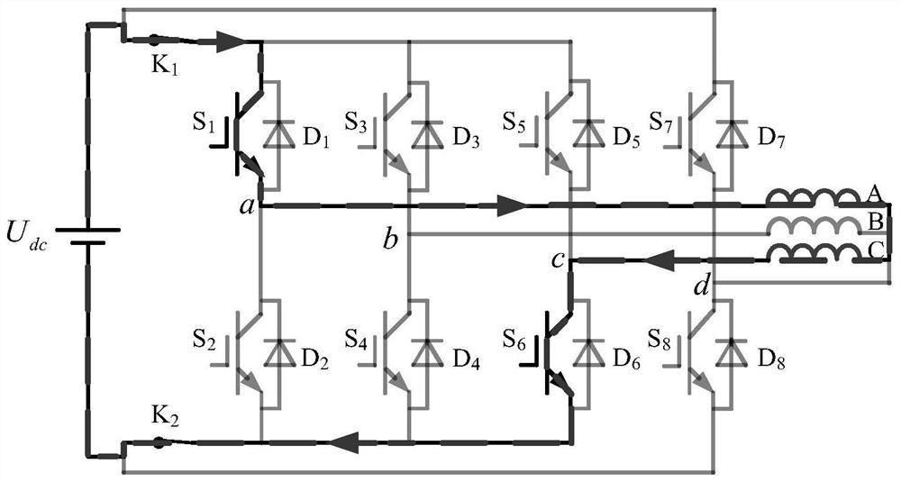 Fault-tolerant control method for short-circuit fault of switched reluctance motor