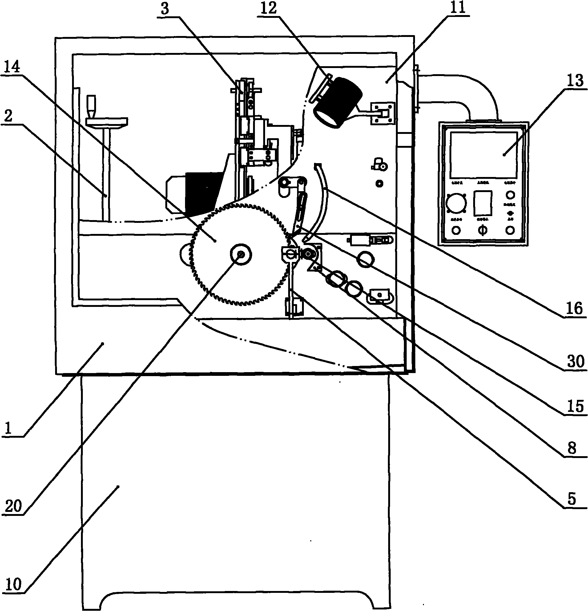 Grooving machine for metal circular saw blades