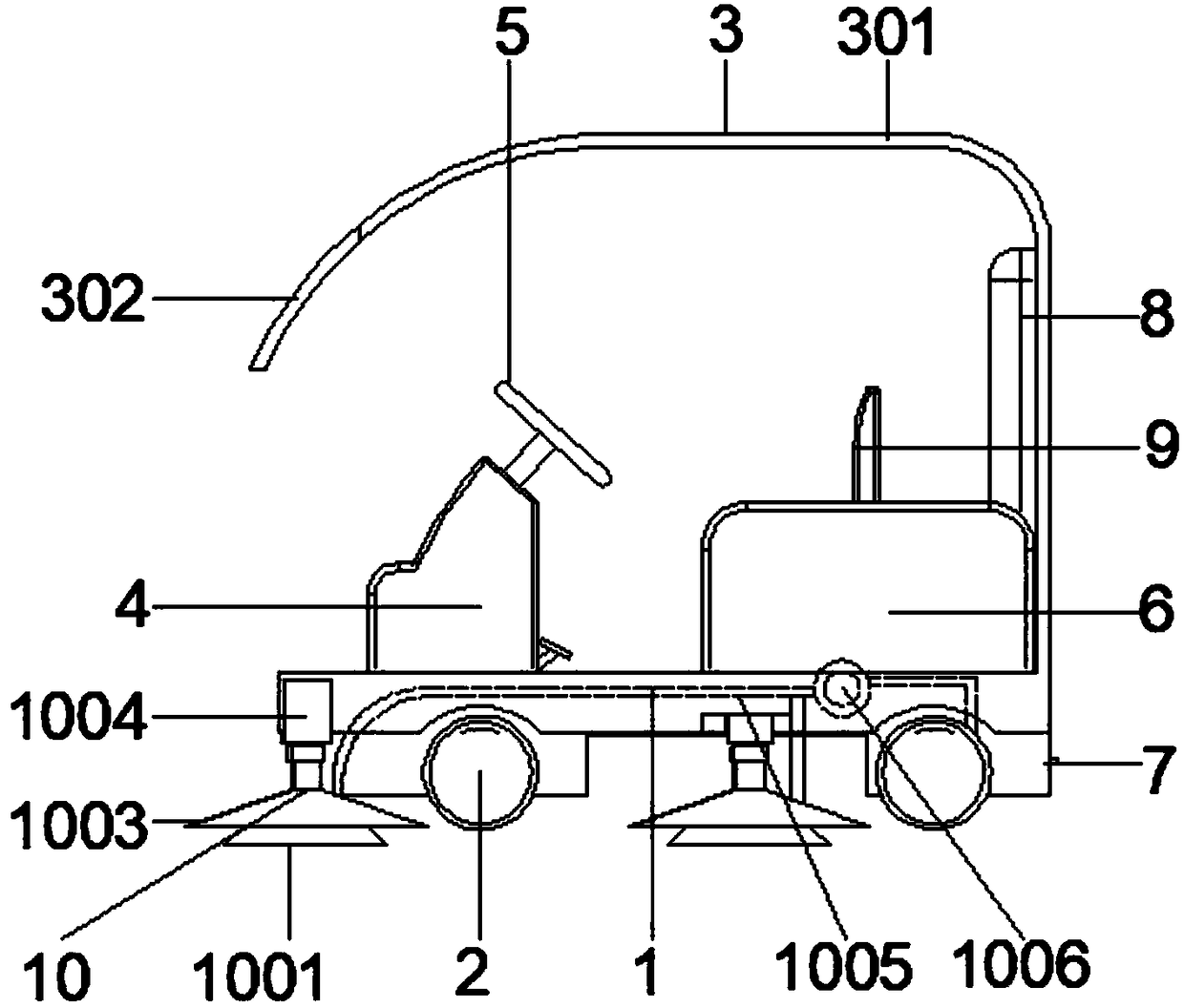 Environment-friendly electric road sweeper